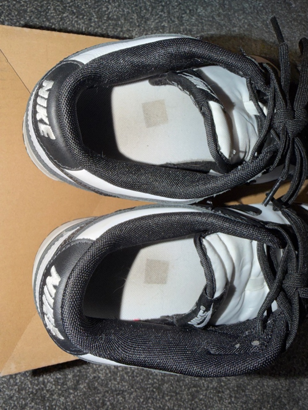 Nike Black and White Low-Top Dunk Sneakers - Picture 4 of 12